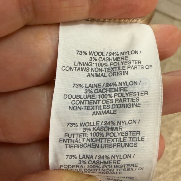 J. Crew Nello Gori Tan/Camel Pea Coat Trench Size 8 - Picture 8 of 12